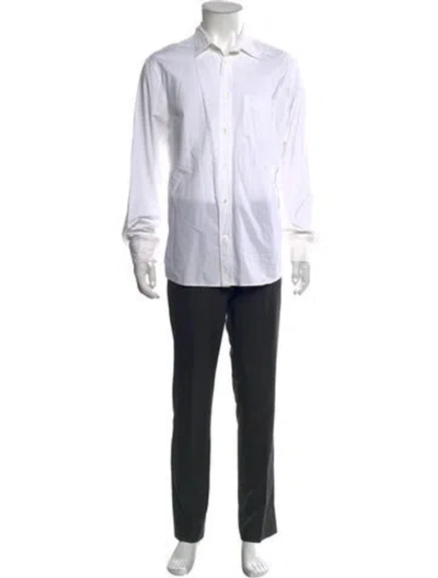 Pre-owned Acne Studios Long Sleeve Tuxedo Shirt In White
