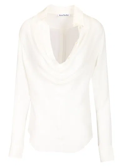 Acne Studios Women Long-sleeved Blouse In White