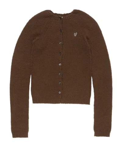 Acne Studios Long-sleeved Cardigan In Brown