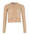 Acne Studios Beige Layered Mohair Cardigan In Nude