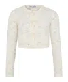 Acne Studios Cropped-cardigan Aus Einem Wollgemisch In White