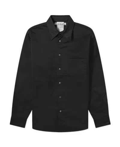 Acne Studios Long-sleeved Casual Jacket In Black