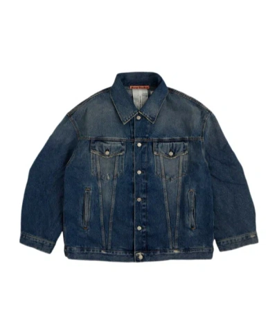 Acne Studios Long-sleeved Casual Jacket In Blue