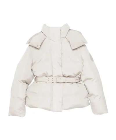 Acne Studios Long-sleeved Down Jacket In White