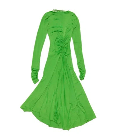 Acne Studios Long-sleeved Dress In Green