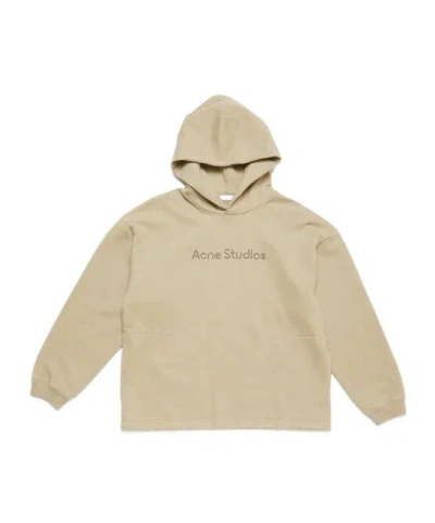 Acne Studios Long-sleeved Hooded Hoodie In Nude