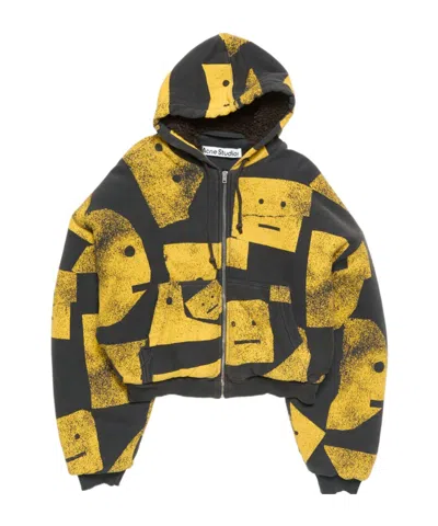 Acne Studios Long-sleeved Hooded Sweatshirt In Multi