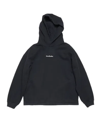 Acne Studios Long-sleeved Hoodie In Black