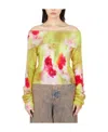 Acne Studios Women Fuzzy Knit Sweater In Multicolor