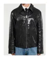 Acne Studios Long-sleeved Leather Jacket In Black