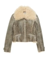 Acne Studios Vintage Leather Jacket In Nude