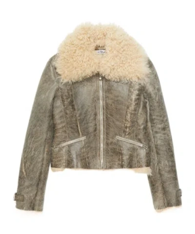 ACNE STUDIOS ACNE STUDIOS LEATHER SHEARLING JACKET