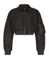 Acne Studios Long-sleeved Pilot Jacket In Dark Gray