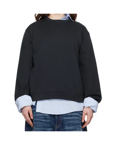 Acne Studios Long-sleeved Pullover In Black