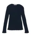 Acne Studios Long-sleeved Pullover In Black