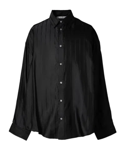Acne Studios Long-sleeved Shirt In Black