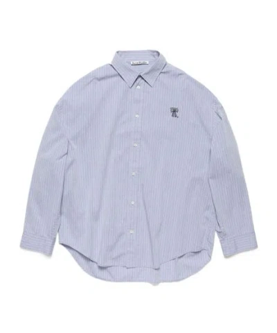 Acne Studios Long-sleeved Shirt In Blue