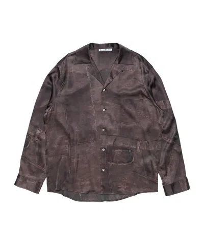Acne Studios Long-sleeved Shirt In Brown