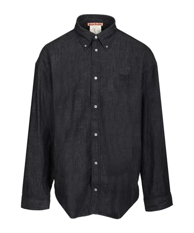 Acne Studios Long-sleeved Shirt In Black