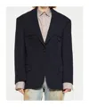 Acne Studios Long-sleeved Suit Coat In Black