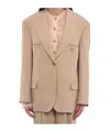 Acne Studios Long-sleeved Suit Coat In Nude