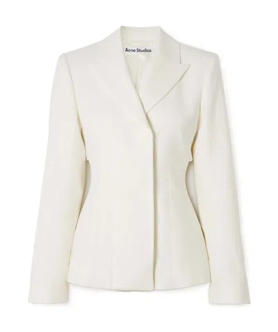 Acne Studios Long-sleeved Suit Coat In White