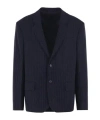 Acne Studios Long-sleeved Suit Jacket In Blue