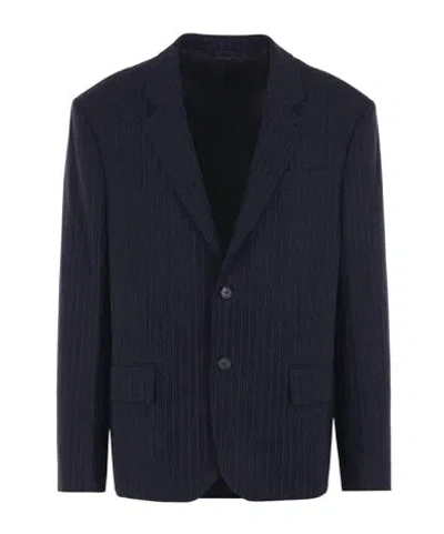 Acne Studios Long-sleeved Suit Jacket In Blue