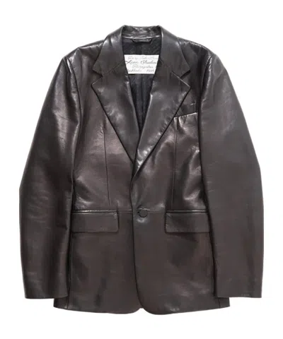 Acne Studios Long-sleeved Suit Jacket In Brown