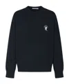 Acne Studios Long-sleeved Sweater In Black