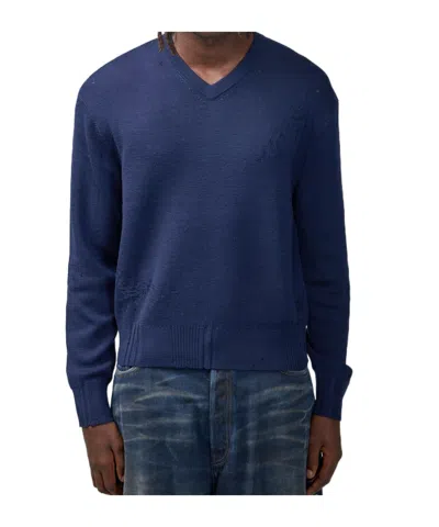 Acne Studios Long-sleeved Sweater In Blue