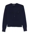 Acne Studios Long-sleeved Sweater Coat In Blue