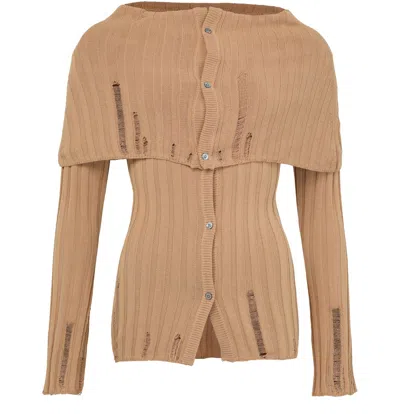 Acne Studios Long-sleeved Sweater In Beige
