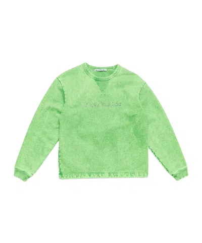 ACNE STUDIOS ACNE STUDIOS LOGO STUDDED CREWNECK SWEATSHIRT