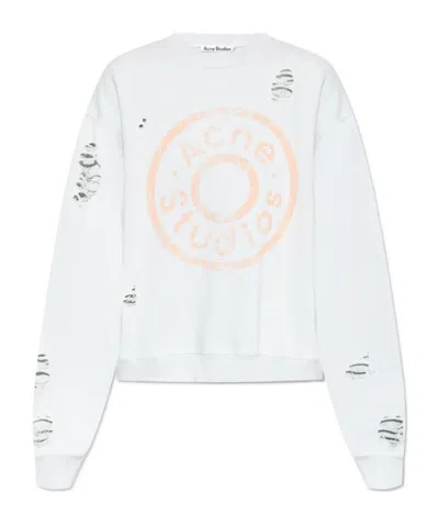 Acne Studios Long-sleeved Sweater In White