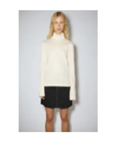 Acne Studios Long-sleeved Sweater In White