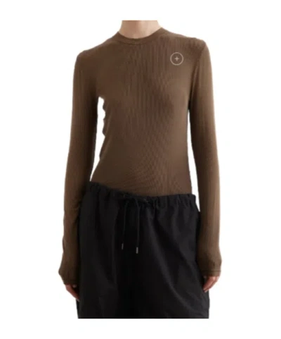 Acne Studios Long-sleeved T-shirt In Brown
