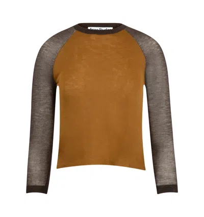 Acne Studios Long-sleeved T-shirt In Brown