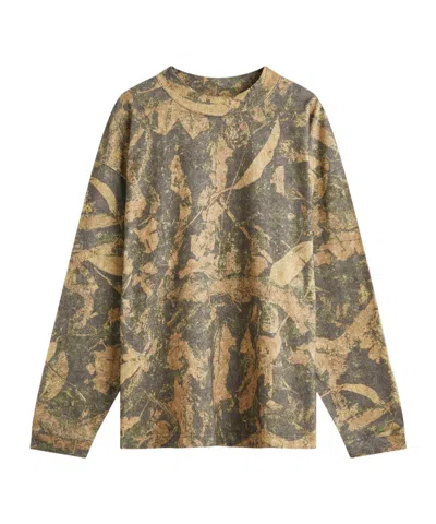 Acne Studios Long-sleeved T-shirt In Dry Mud Brown Camo