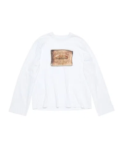 Acne Studios Long-sleeved T-shirt In White