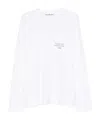 Acne Studios Long Sleeve Crew Neck Logo T-shirt With Pocket In White