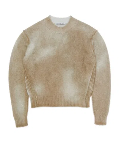 Acne Studios Long-sleeved Wool Sweater In Nude
