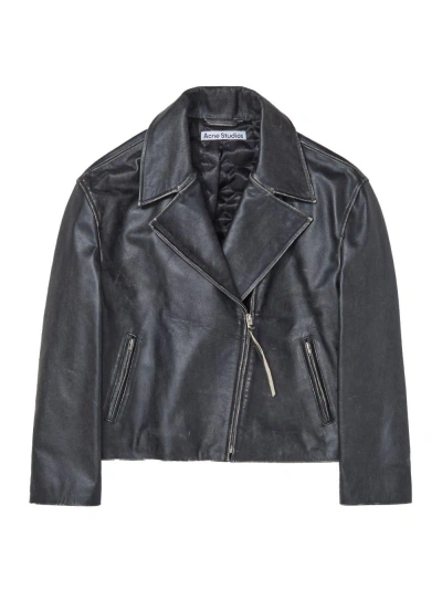 Acne Studios Long Sleeved Zipped Jacket In Black