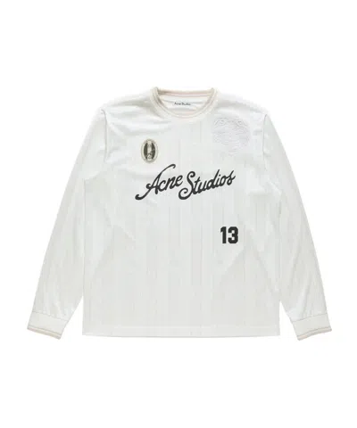 Acne Studios Long-sleeve Print T-shirt In White