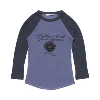 Pre-owned Acne Studios Long-sleeve T-shirt 'denim Blue' | Women's Size M
