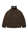 Acne Studios Long-sleeved Down Jacket In Dark Brown