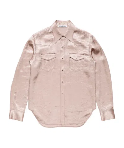Acne Studios Long-sleeved Shirt In Pink