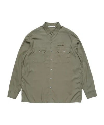 Acne Studios Long-sleeved Shirt In Green