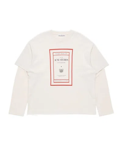 Acne Studios Long-sleeved T-shirt In Neutral