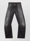 Acne Studios Loose Fit Denim Trousers 2006f A00515co R 900 In Animal Print